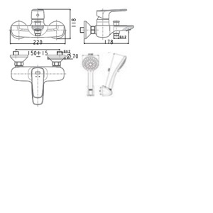 Vòi sen tắm nóng lạnh American Standard WF-1711