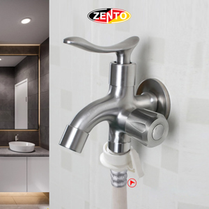 Vòi xả lạnh inox304 đa năng 2 đầu Zento SUS723