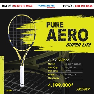 Vợt tennis Babolat Pure Aero Super Lite 2019 (255gr) - 101364