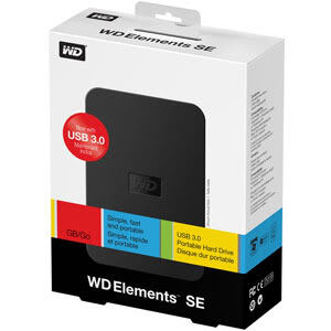 Ổ cứng cắm ngoài Western External  Elements WDBUZG5000ABK - 500GB, USB 3.0