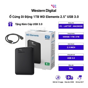 Ổ cứng cắm ngoài Western Digital Element - 1TB, USB 3.0, 2.5 inch
