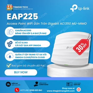 Wireless Dual Band Gigabit Ceiling Mount Access Point TP-LINK EAP225