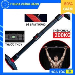 Xà đơn gắn cửa, treo tường thép chịu lực có thước thăng bằng GoodFit GF201PU