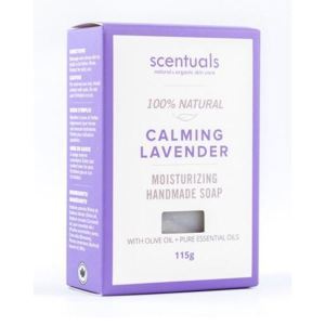 Xà phòng thiên nhiên hương oải hương Scentuals Calming Lavender 100% Natural Handmade Bar Soap 100g