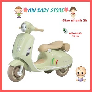 Xe 3 bánh Vespa điều khiển, đai bảo vệ, có nhạc