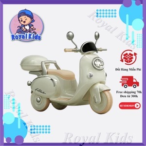 Xe 3 bánh Vespa điều khiển, đai bảo vệ, có nhạc