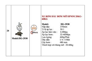 Xe bơm mỡ HPMM HG2930 (HG-2930)