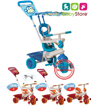 Xe đạp 3 bánh Smart-trike cảm ứng Monkey