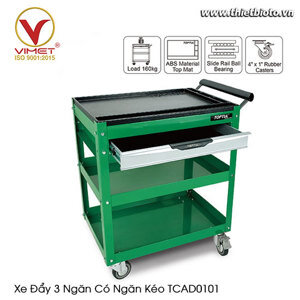 Xe đẩy 3 ngăn có ngăn kéo TCAD0101