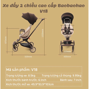 Xe đẩy du lịch Baobaohao V18