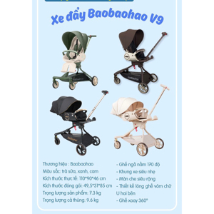 Xe đẩy gấp gọn 2 chiều Baobaohao V3