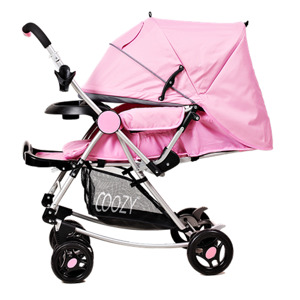 Xe đẩy hai chiều COOZY ARIEL 126 - màu xám/ hồng