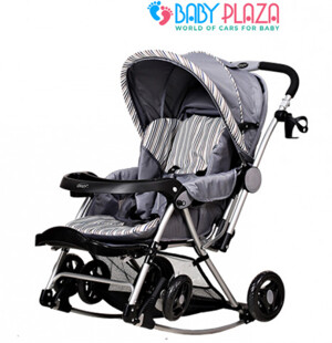Xe đẩy hai chiều COOZY ARIEL 126 - màu xám/ hồng