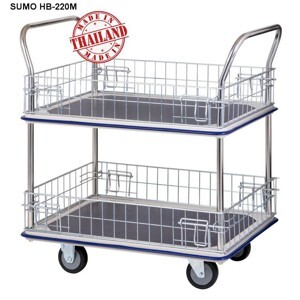 Xe đẩy hàng 2 tầng có lưới bảo vệ Sumo HB-220M