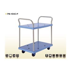 Xe đẩy hàng 2 tầng sàn nhựa Prestar PB-104C-P