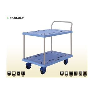 Xe đẩy hàng 2 tầng sàn nhựa Prestar PF-314C-P