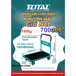 Xe đẩy hàng có thể gập lại Total THTHP11502