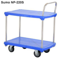 Xe đẩy hàng sàn nhựa 2 tầng Sumo Thái Lan NP-220S