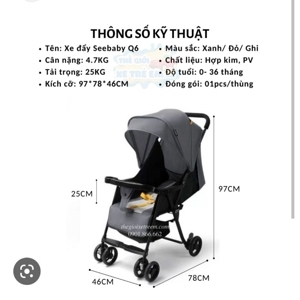 Xe đẩy trẻ em Seebaby QQ3 (QQ-3) - siêu nhẹ