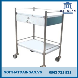 Xe đẩy tiêm 2  tầng Inox XDT03