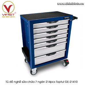 Xe đồ nghề 5 ngăn 214 chi tiết Toptul GE-21410