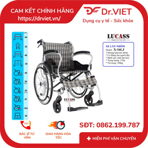 Xe lăn hợp kim nhôm Lucass X16LJ
