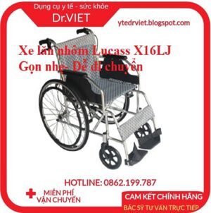 Xe lăn hợp kim nhôm Lucass X16LJ