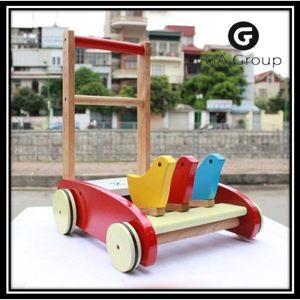 Xe tập đi bằng gỗ (con gà)