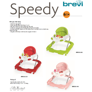 Xe tập đi cho bé Brevi Speedy BRE552 - màu 233/ 262/ 168/ 234