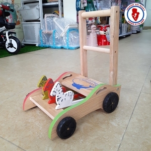 Xe tập đi IQ Toys gỗ tự nhiên hình con ngựa