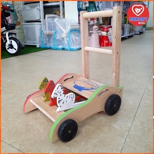 Xe tập đi IQ Toys gỗ tự nhiên hình con ngựa