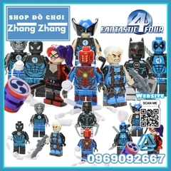 Xếp hình Colossus Wolverine Deadpool Spider-Man Cable Murder Machine Harley Quinn Lego Minifigures POGO PG8180