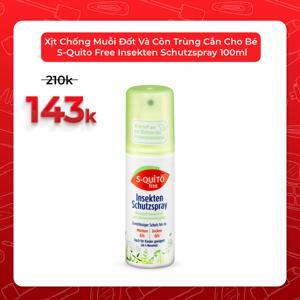 Xịt chống muỗi S-quito Free 100ml