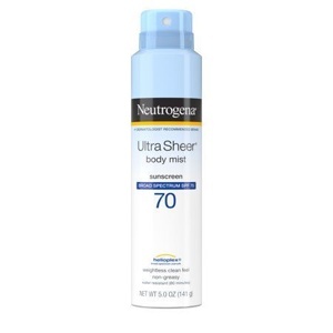 Xịt chống nắng Neutrogena Ultra Sheer Body Mist Sunscreen Boad Spectrum SPF 70 141g