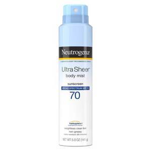 Xịt chống nắng Neutrogena Ultra Sheer Body Mist Sunscreen Boad Spectrum SPF 70 141g