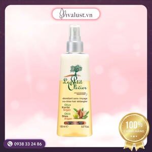 Xịt dưỡng tóc khô và hư tổn Olive Karité Argan Le Petit Olivier 150ml