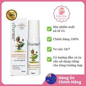 Xịt keo ong Vitatree trị viêm họng 25ml