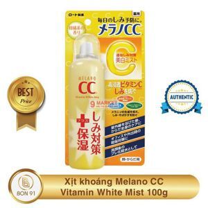 Xịt khoáng CC Melano Rohto Whitening Mist - 100g