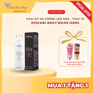 Xịt khoáng chống lão hóa Hyalual Daily Delux
