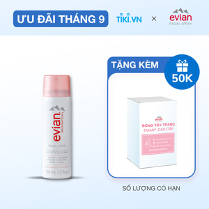 Xịt khoáng dưỡng ẩm Evian 50ml