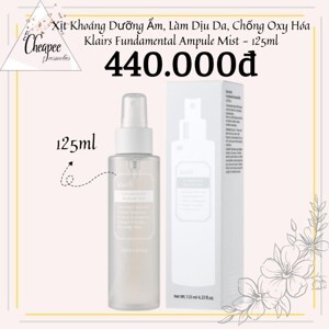 Xịt khoáng dưỡng ẩm làm dịu da chống oxy hóa Klairs Fundamental Ampule Mist 125ml