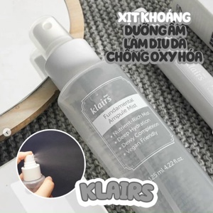 Xịt khoáng dưỡng ẩm làm dịu da chống oxy hóa Klairs Fundamental Ampule Mist 125ml