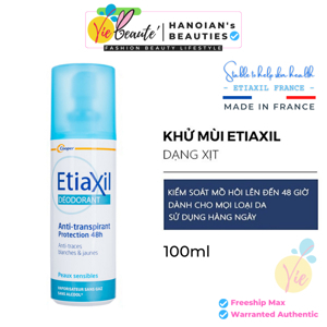 Xịt khử mùi Etiaxil Déodorant Anti Transpirant 48h 100ml