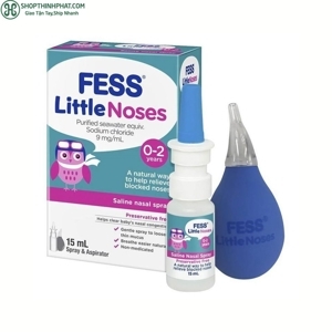 Xịt mũi kèm bóng hút Fess Little Noses Úc - 15ml