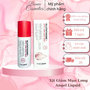 Xịt mụn lưng giảm thâm làm sáng da Angel's Liquid Glutathione+ Centella Calming Body Mist 150ml