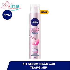 Xịt ngăn mùi serum trắng mịn Nivea 100ml