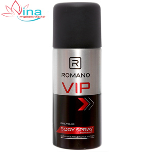 Xịt ngăn mùi toàn thân Romano VIP 150ml