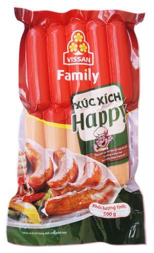 Xúc xích Happy Vissan gói 500g