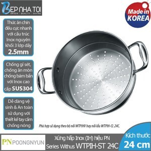 Xửng hấp inox PoongNyun WTPIH-ST 24C - 24cm