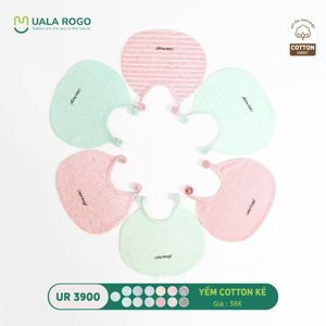 Yếm tròn buộc dây cotton Uala Rogo UR3900